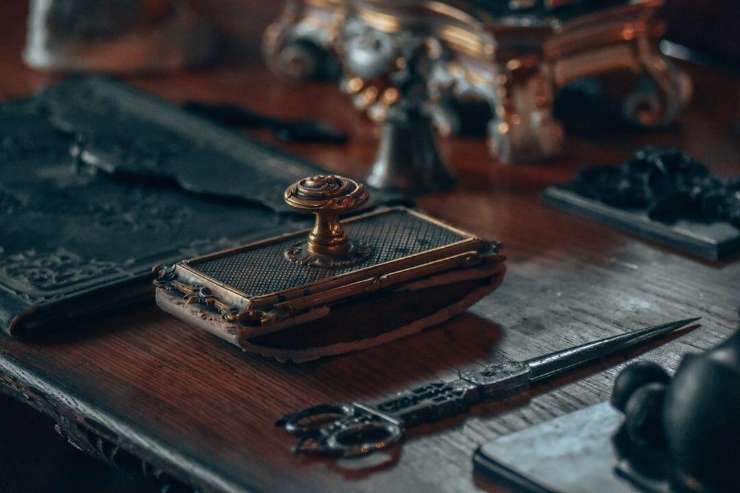 mystery novel cover on wooden table
