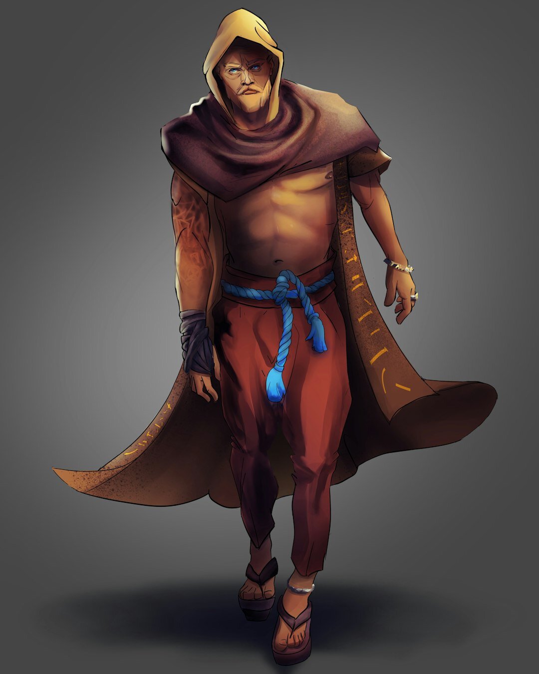 mysterious antihero character